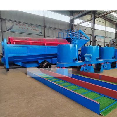 Alluvial Placer River Gold Washing Trommel Screen met een voedingsgrootte van minder dan 300 mm