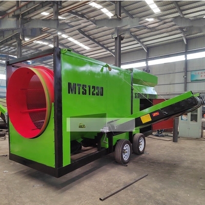 High Capacity Mobile Compost Trommel Screen and Belt Conveyor Ontworpen voor efficiëntie