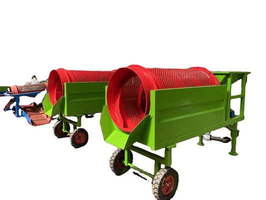 Circulaire tuinvallei biologische natuurlijke organische potgrond grind zand bovengrond compost trommel screener