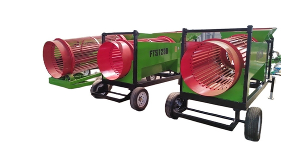 Mobiele houtverwerker met een hoog vermogen, trommel-sieftoestel met automatisch reinigen