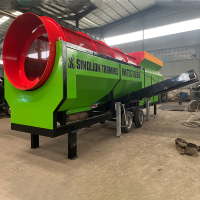 2023 Jaar Rotary Soil Screener Trommel Sieve voor mobiele compost screening plant