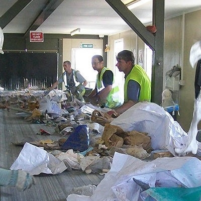 2200 KG afval afval recycling lijn MSW Trommel scherm van de productie-installatie