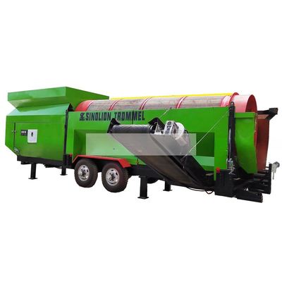 mobiele steenkool rots goud zand grind compost trommel scherm machine met sinolion spanning
