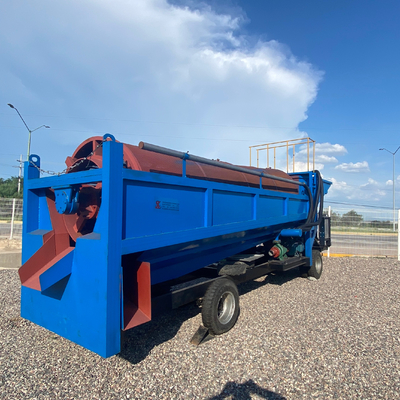 Gravity Separator 100tph Mobile Gold Sand Washing Drum Machine Australië Gold Tromme Recovery Plant