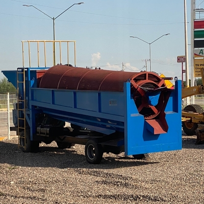 Gravity Separator 100tph Mobile Gold Sand Washing Drum Machine Australië Gold Tromme Recovery Plant