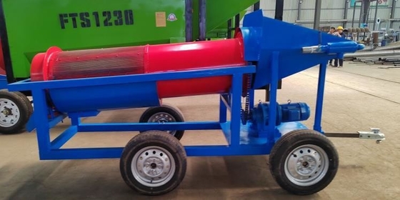 Gemakkelijk te bedienen Diamantmijnseparator Wassen Mobiele Trommel Screen Plant