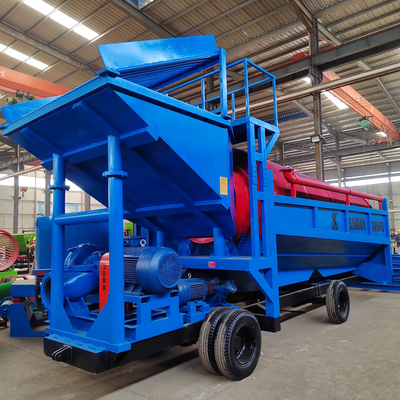 Voordeel Mobiele goudtrommel-schermapparatuur met magnetische scheider van de bron
