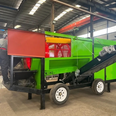 Draagbare trommel vibratie scherm voor grind en houtsnips composteren op elke locatie