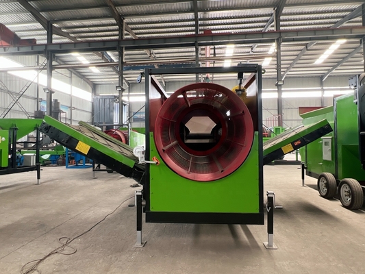 60m3/uur Draagbaar trillingsscherm voor de composting van varkens- en schapenmest, grind en houtsnips