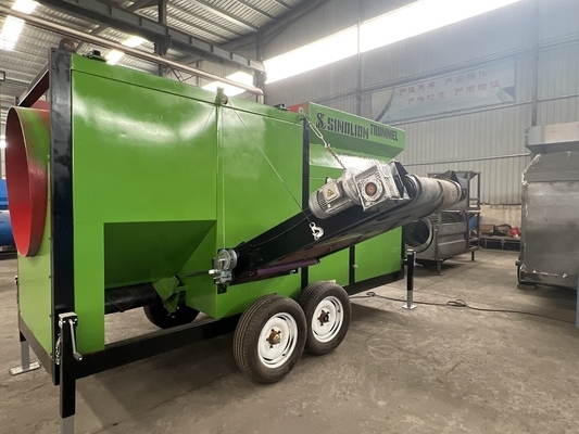 2-3 lagen 30m3/h mobiele trommelscherm voor grindcompost varkens- en schapenmest