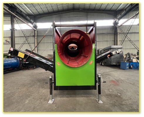 2-3 lagen 30m3/h mobiele trommelscherm voor grindcompost varkens- en schapenmest