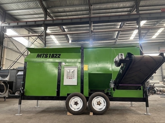2-3 lagen 30m3/h mobiele trommelscherm voor grindcompost varkens- en schapenmest