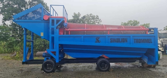 Alluviaal en Rock Gold Wash Machine Processing System met 8000*2200*4000 afmetingen