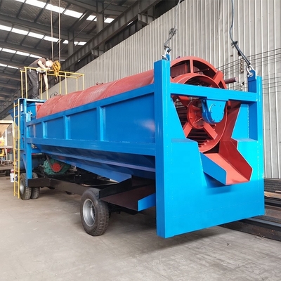 100-200 ton per uur Dubbel scherm Draagbare goudwasinstallatie met hoge goudherwinning