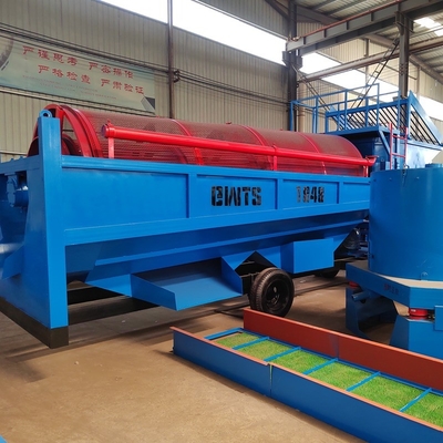 100-200 ton per uur Dubbel scherm Draagbare goudwasinstallatie met hoge goudherwinning