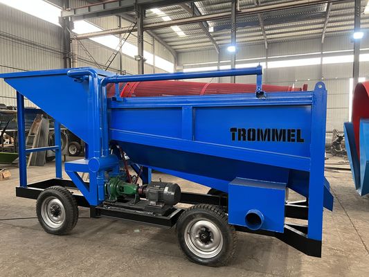 98% Efficiëntie Mobiele goudsandseparator Mijnbouw Trommel Machinery Wasinstallatie