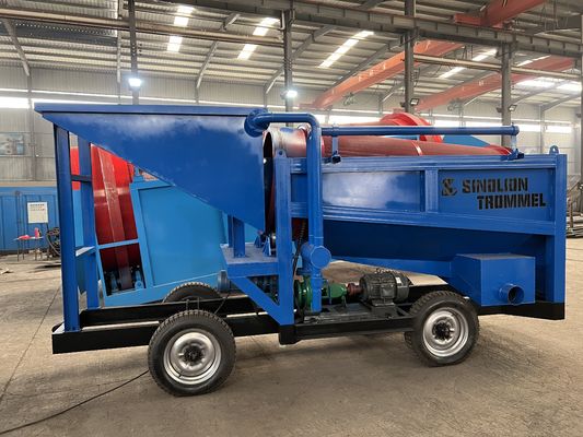 98% Efficiëntie Mobiele goudsandseparator Mijnbouw Trommel Machinery Wasinstallatie