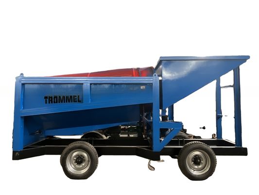 Mobiele goudsandseparator Mijnbouw Trommel Machinery Wasinstallatie met zwaartekrachtseparator