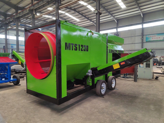 1-200 ton per uur Capaciteit Mobiele compost trommel scherm Rotary compost trommel machine