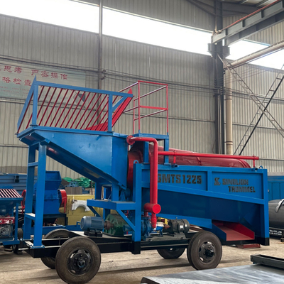Blauwgoud scheiding trommel voor meerdere materiaal output en dubbele scherm efficiëntie
