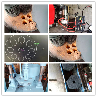 AC-motor Hexagon houtskool-extrude stick briquette machine met ontwerp 800-1000 kg per uur
