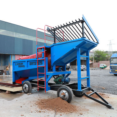 Mobiel Gold Trommel Screen Machine Wassen Plant Aanpasbaar Verpakken / Grafisch / Sieve