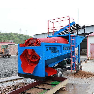 Mobiel Gold Trommel Screen Machine Wassen Plant Aanpasbaar Verpakken / Grafisch / Sieve