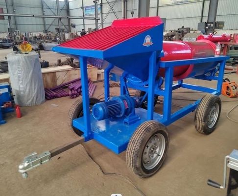 5 tot 10 ton per uur mobiele Trommel-goudwasinstallatie voor minerale scheiding in energie-mijnbouw