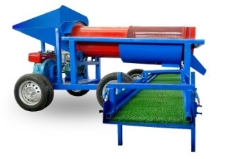 220V Mini Scale 5-10 Tons Alluviale Gold Washing Plant Mobile Gold Mining Trommel Screen