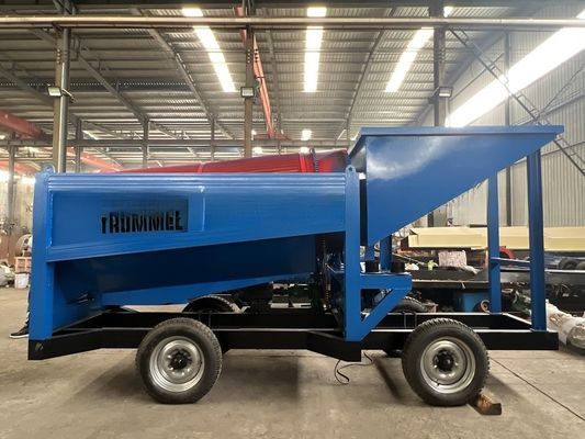 Kleine capaciteit 20 ton Gold Sand Separation Alluvial Gold Mining Trommel Washing Plant