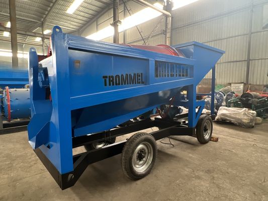 Kleine capaciteit 20 ton Gold Sand Separation Alluvial Gold Mining Trommel Washing Plant
