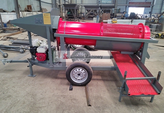 5-10T/H Capaciteit Mijn zeefinstallatie Placer River Gold Mining Equipment Trommel Screen