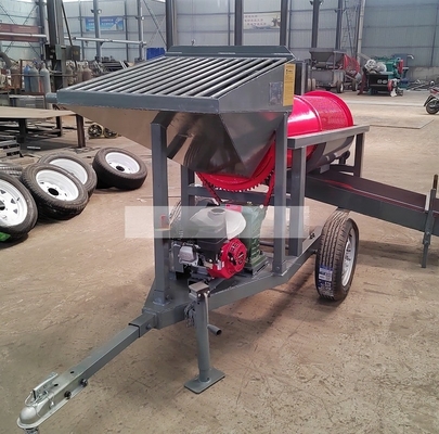 5-10T/H Capaciteit Mijn zeefinstallatie Placer River Gold Mining Equipment Trommel Screen