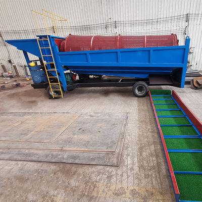 100 ton goudseparator mobiele goudtrommel schermmachine voor mijnwasinstallatie