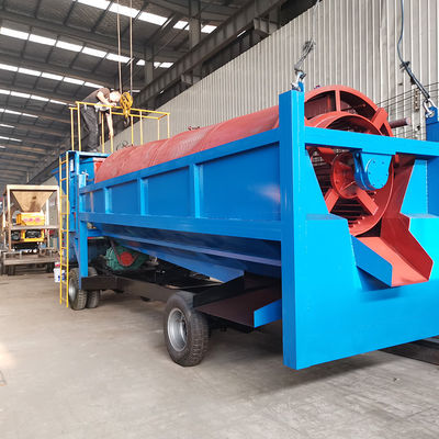 100 ton goudseparator mobiele goudtrommel schermmachine voor mijnwasinstallatie