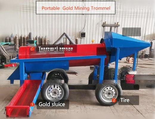 Mobiele goudmijntrommel scherm 5-10 ton Alluvial Plant met aanpassingsmogelijkheden