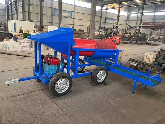 Mobiele goudmijntrommel scherm 5-10 ton Alluvial Plant met aanpassingsmogelijkheden