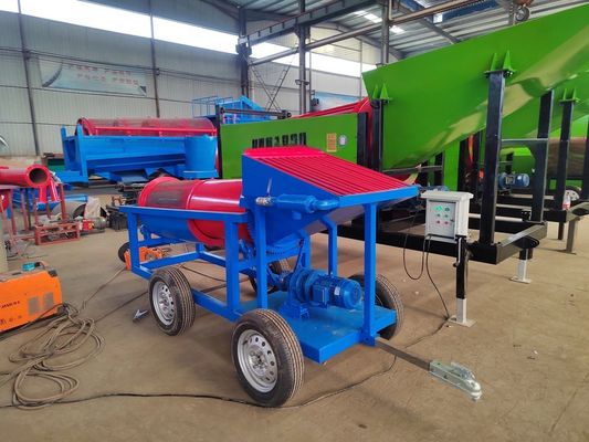 Kleinschalige Alluviale Gold Washing Plant Mobile Mining Trommel Screen voor het sorteren van goud