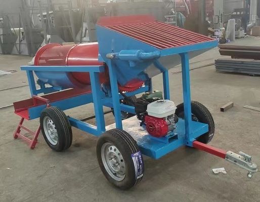 Kleinschalige Alluviale Gold Washing Plant Mobile Mining Trommel Screen voor het sorteren van goud
