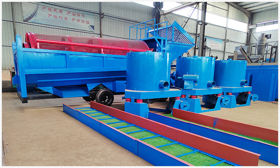 200 Tph mobiele alluviale goudtrommel-schermmachine voor goudconcentratieapparatuur