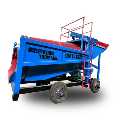 Mobiele Trommel-goudwasinstallatie voor mijnbouwapparatuur voor de verwerking van alluviaal goud