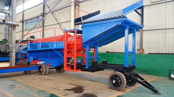 Alluviale goudwassen Trommel schermverwerkingsinstallatie voor de goudertsseparatie