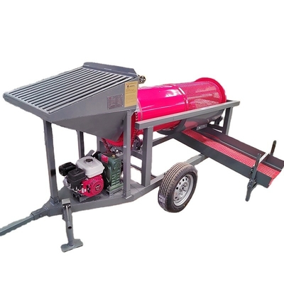 Mini Gold Wash Plant Gold Wassen Trommel Screen Apparatuur 5-10TPH Op maat gemaakt