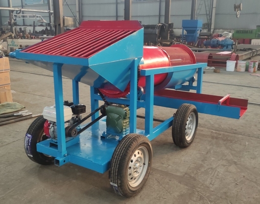 Mini Gold Wash Plant Gold Wassen Trommel Screen Apparatuur 5-10TPH Op maat gemaakt