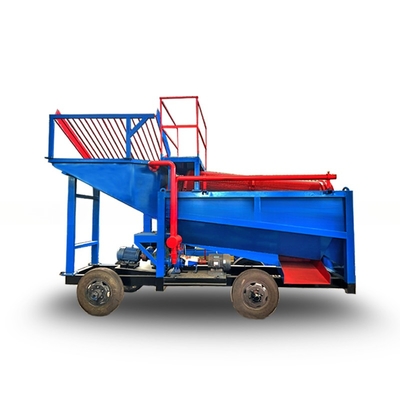 Goudmijnconcentratieapparatuur met 1900 kg mobiele trommel- en spinnerseparator