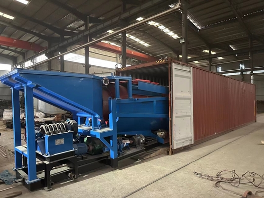 Goudmijnconcentratieapparatuur met 1900 kg mobiele trommel- en spinnerseparator