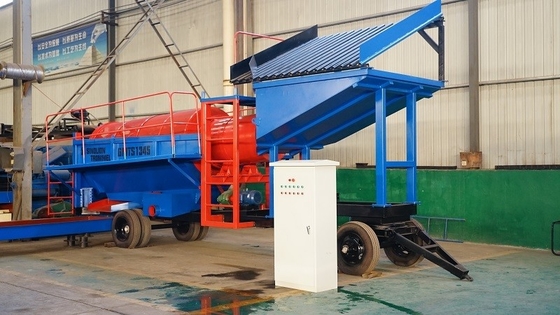 80-150 t/h mobiele alluviale goudertswasinstallatie trommelwasser met all-in-one-functie