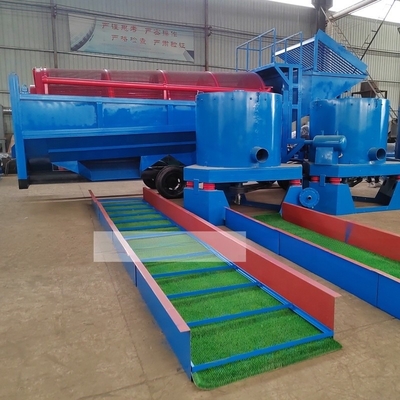 Alluviale goudzeefmachine 150-200 tph Trommel-goudwasinstallatie voor mijnseparatie