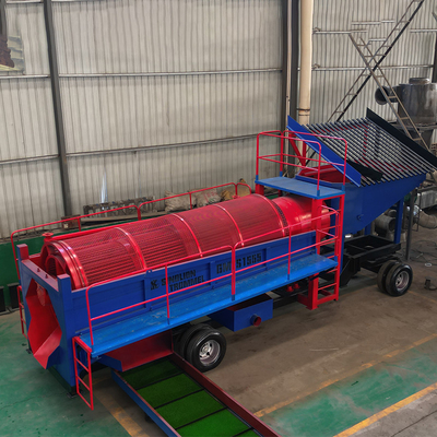 200 Tph Alluvial Gold Trommel Washing Plant met diamantmijnbouwapparatuur in Ghana