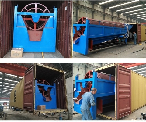 Goudwassen Goud trommel scherm reiniging machine proces 80-150 THP